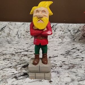 Hand-Carved Wooden Figurine